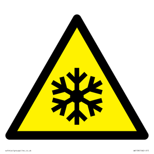 W010 Warning: Low temperature/freezing conditions